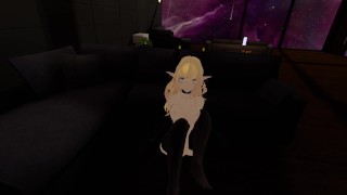 I let a simp fuck me IRL, whereas I am taking part in VRCHAT (POV)