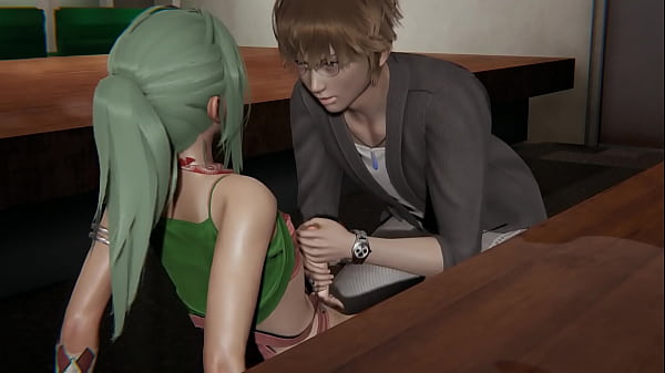 Blair the hermaphroditism lady with inexperienced hair will get ass-fuck fuck in public