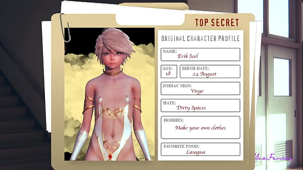 Yaoi Femboy – Erik costume play maid no condom
