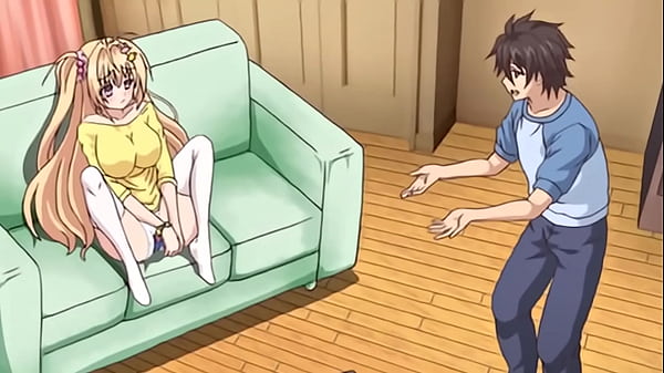 Manga porn boy tolds his horny bimbo stepsister that ingesting his jizz would make her smarter